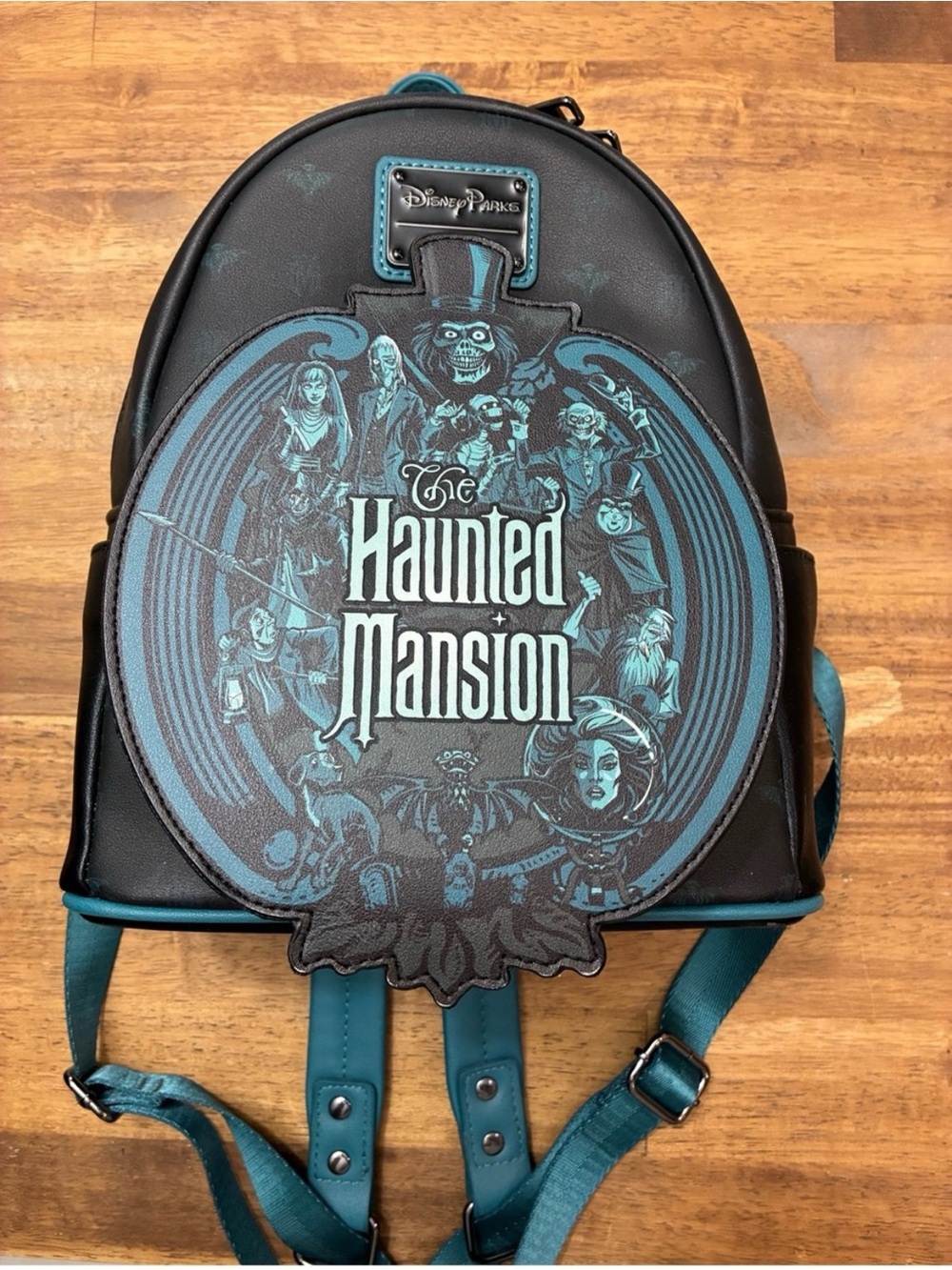Disney Haunted Mansion Black & Teal Mini Backpack